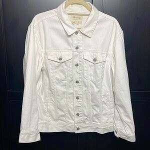 Madewell White Oversized Jean jacket